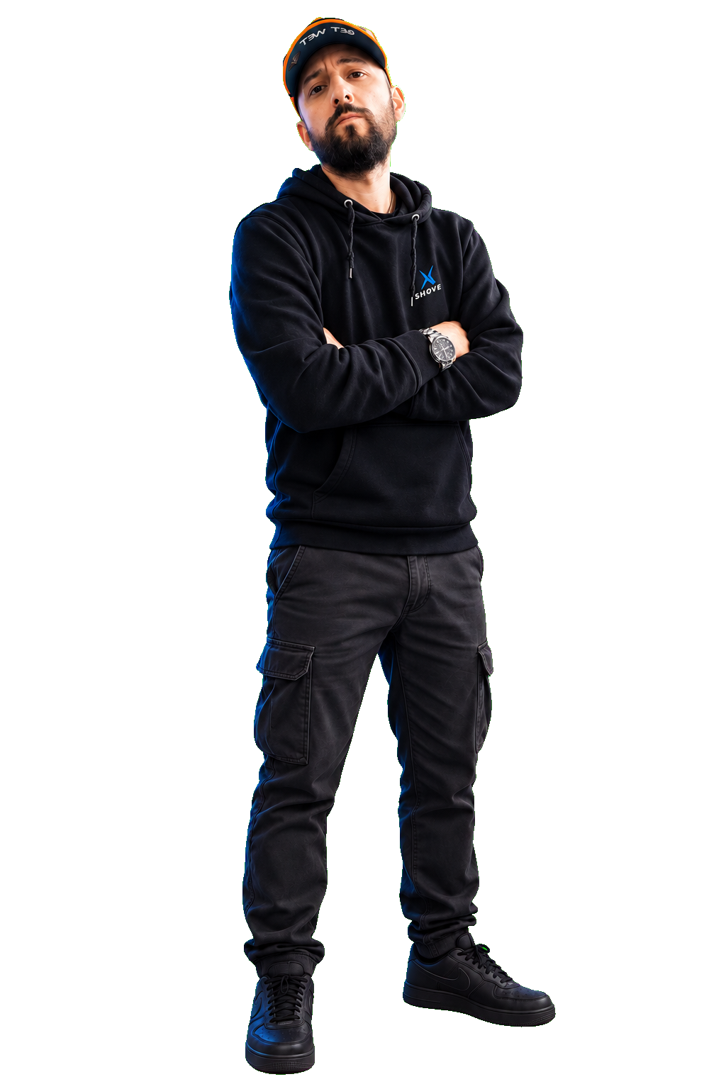 Andrea Lapini con abbigliamento XShove